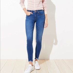 Chewed hem Loft denim size 14
